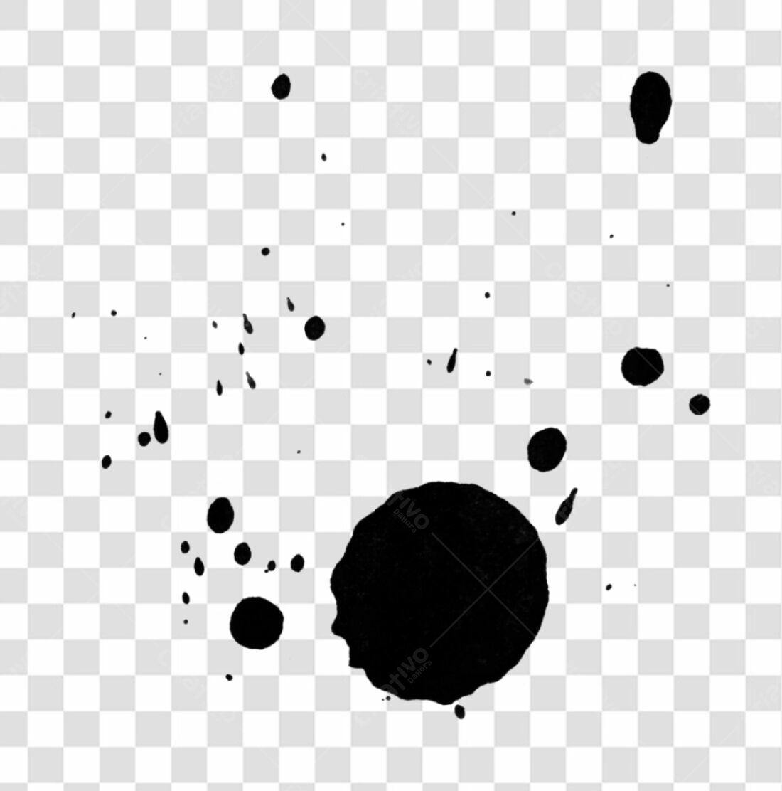 Icone abstrato manchas tinta PNG com fundo transparente