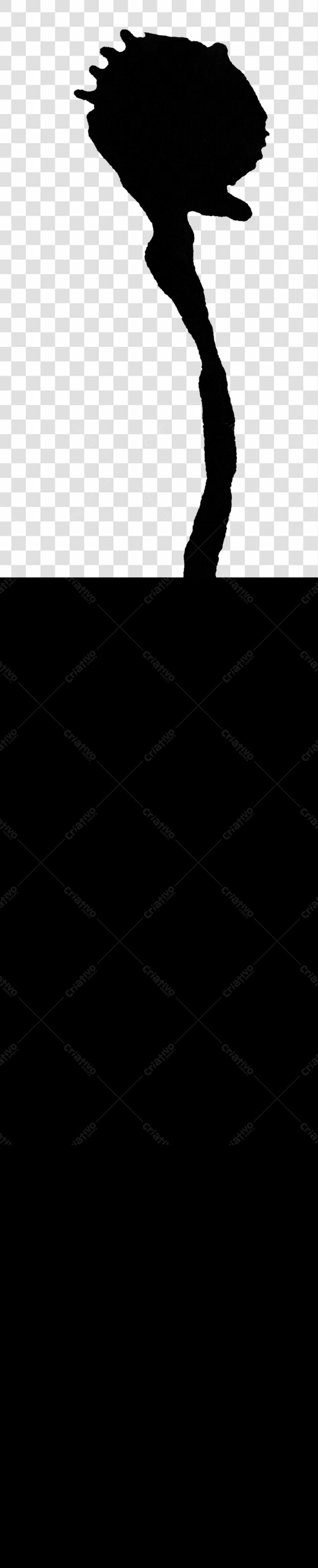 Icone abstrato monocromático PNG com fundo transparente