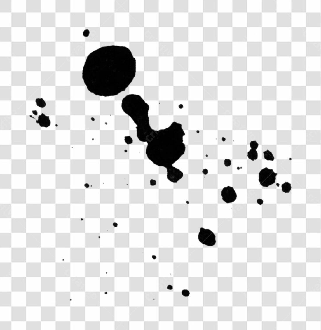 Icone respingos tinta PNG com fundo transparente