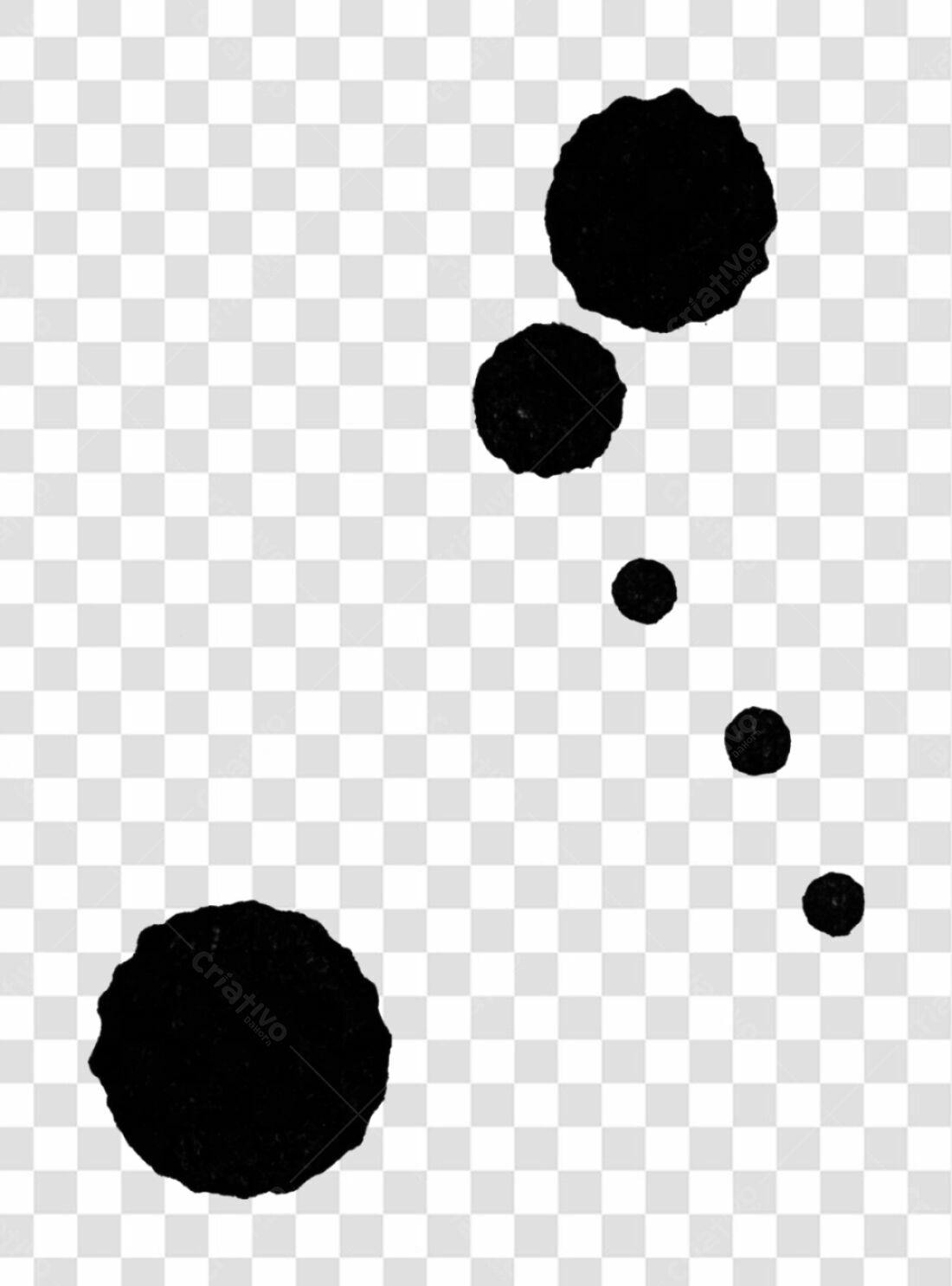 Icone abstrato manchas pretas PNG com fundo transparente
