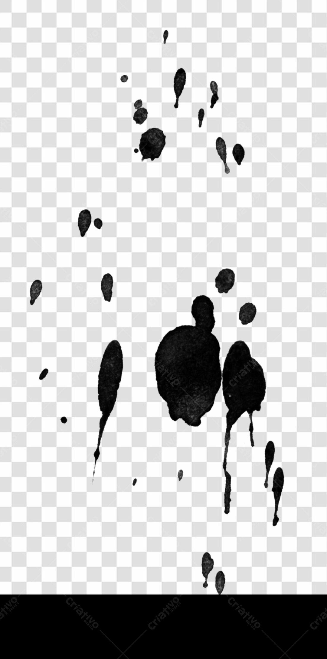 Icone de respingos de tinta PNG com fundo transparente
