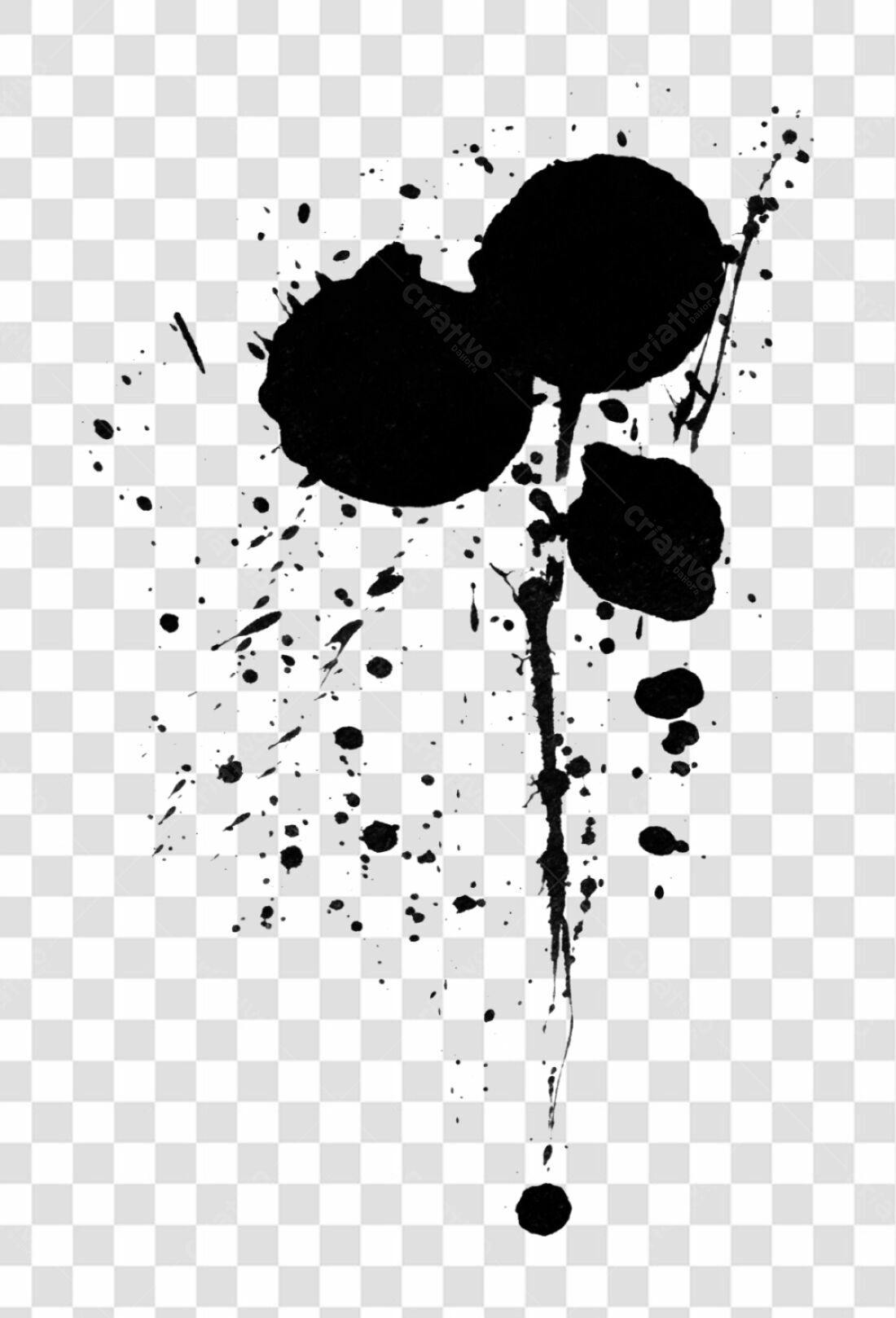 Icone respingos tinta PNG com fundo transparente