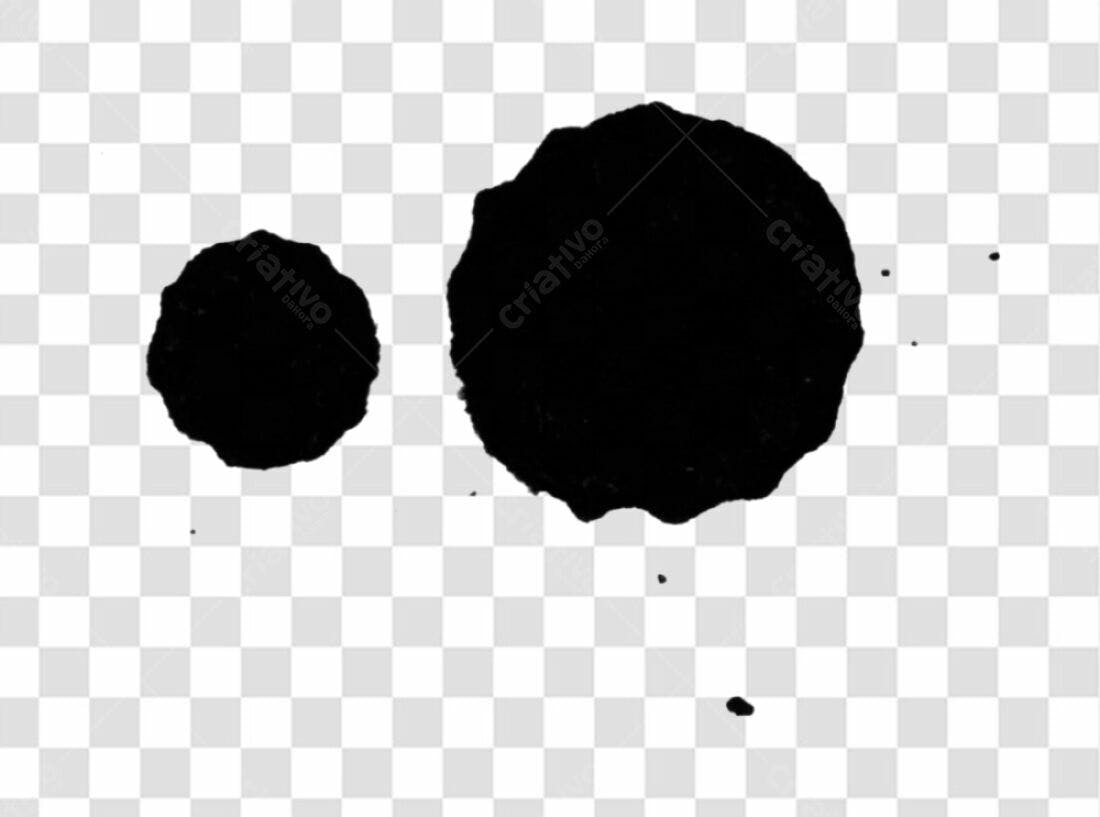 Icone abstrato manchas pretas PNG com fundo transparente