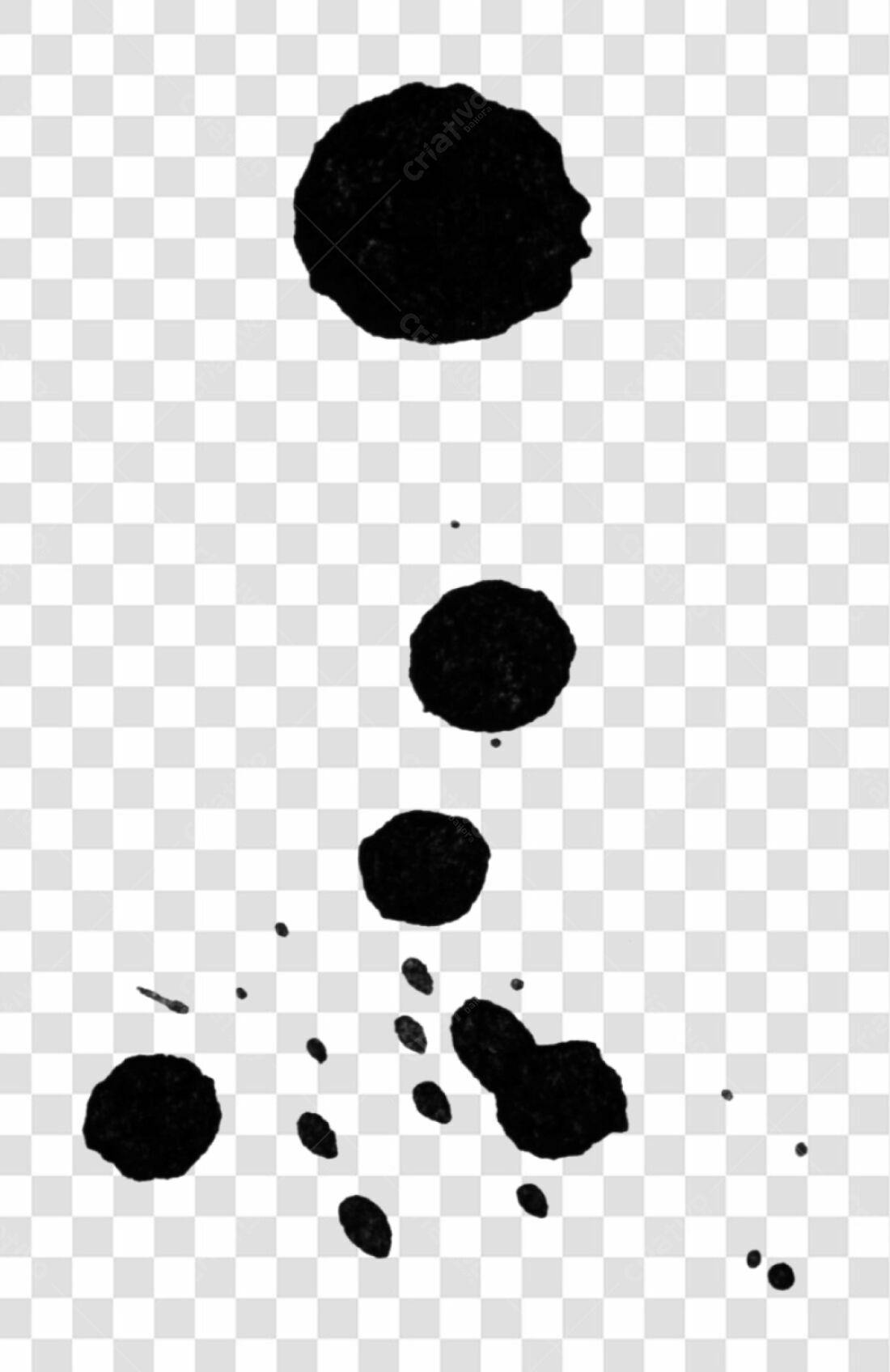 Icone abstrato manchas pretas PNG com fundo transparente