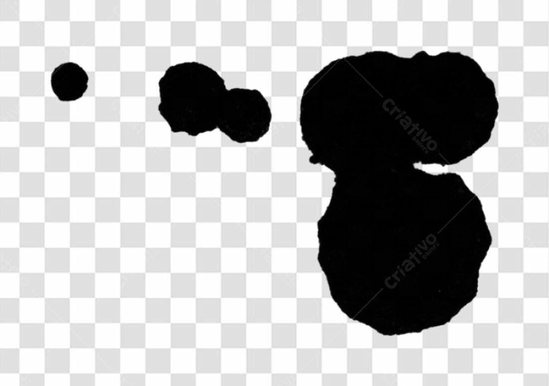 Icone abstrato manchas pretas PNG com fundo transparente