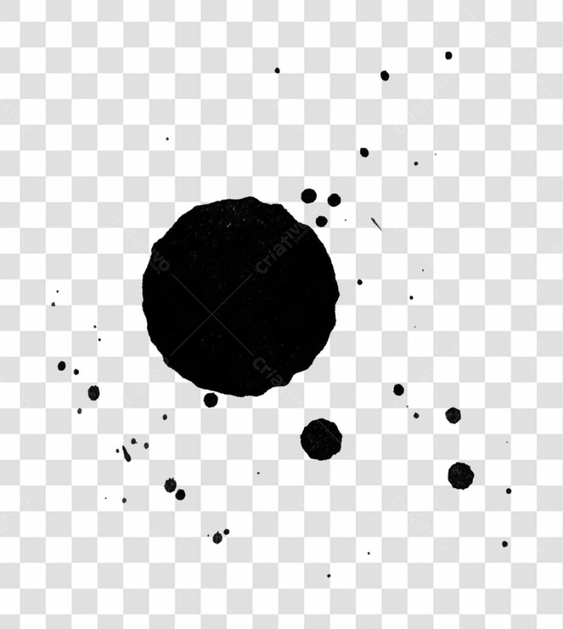Icone abstrato manchas pretas PNG com fundo transparente