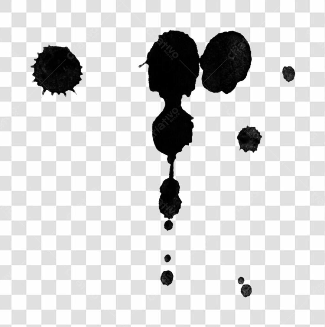 Icone de respingos de tinta PNG com fundo transparente