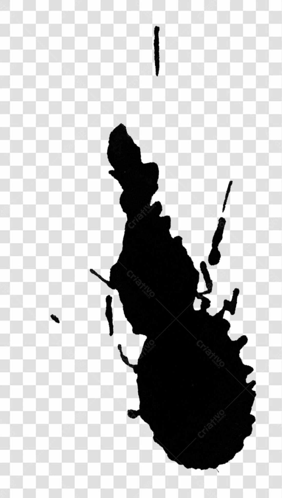 PNG Elemento Abstrato Mancha de Tinta com fundo transparente