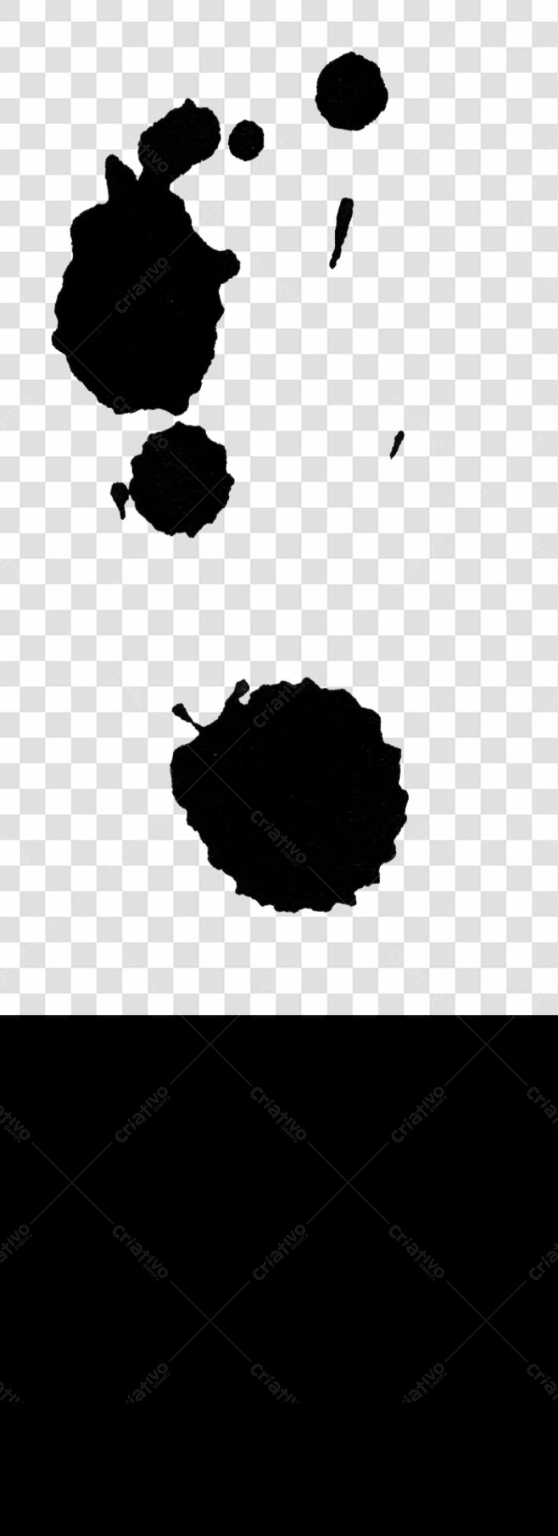 Icone abstrato manchas pretas PNG com fundo transparente