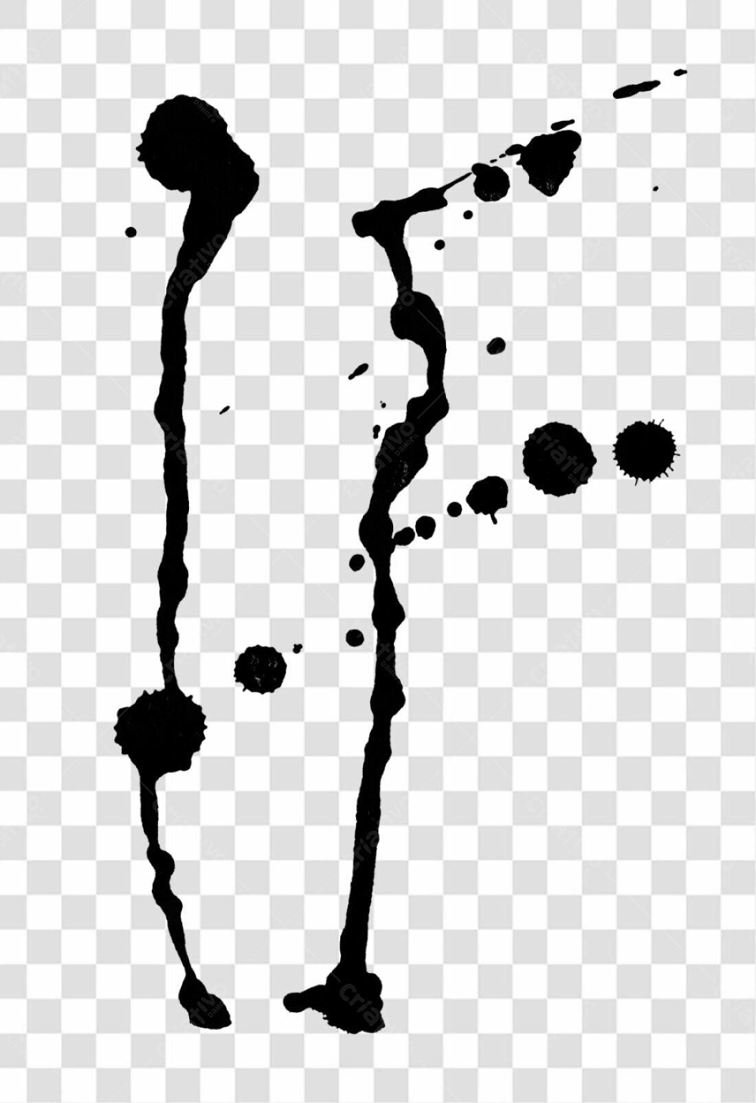 Icone de respingos de tinta PNG com fundo transparente
