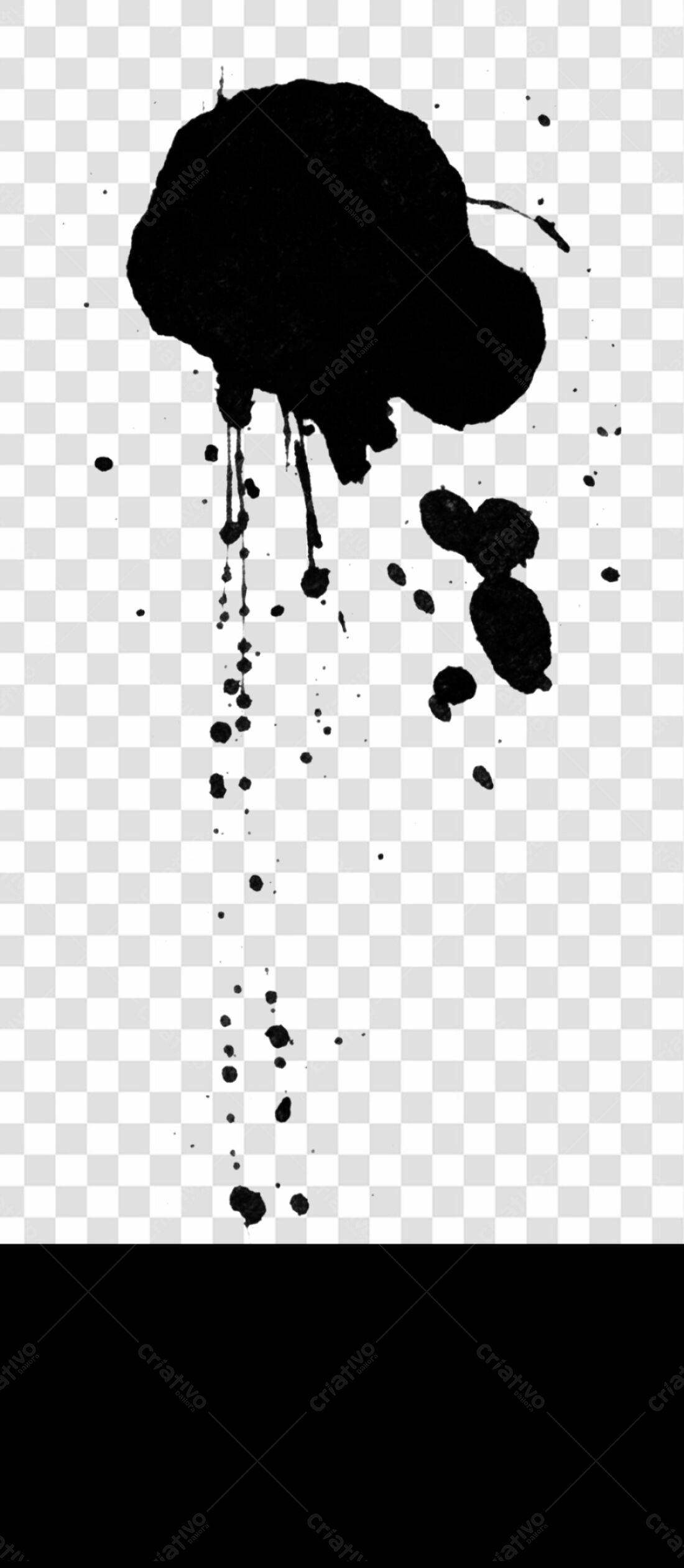 Icone abstrato com respingos de tinta PNG com fundo transparente