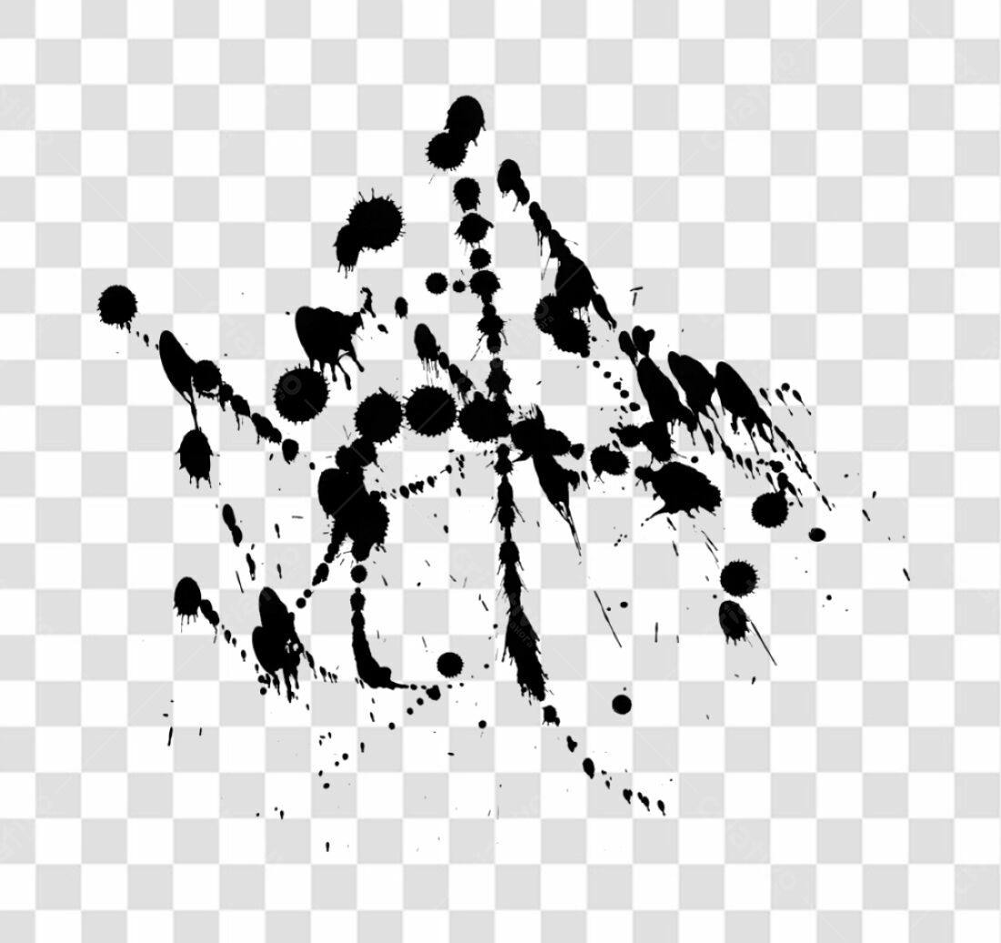 Icone de respingos de tinta PNG com fundo transparente