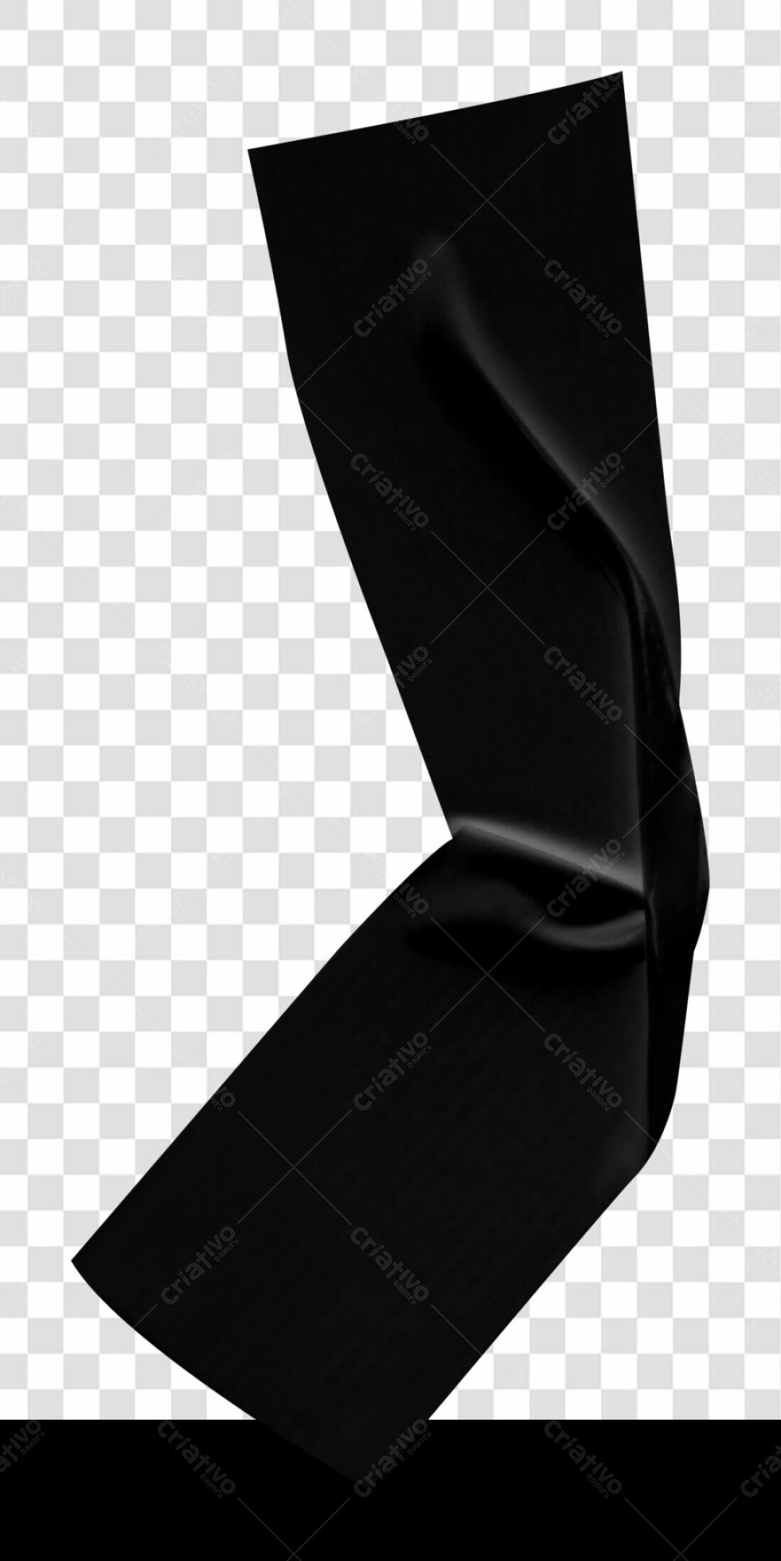 Fita Adesiva Preta PNG com fundo transparente