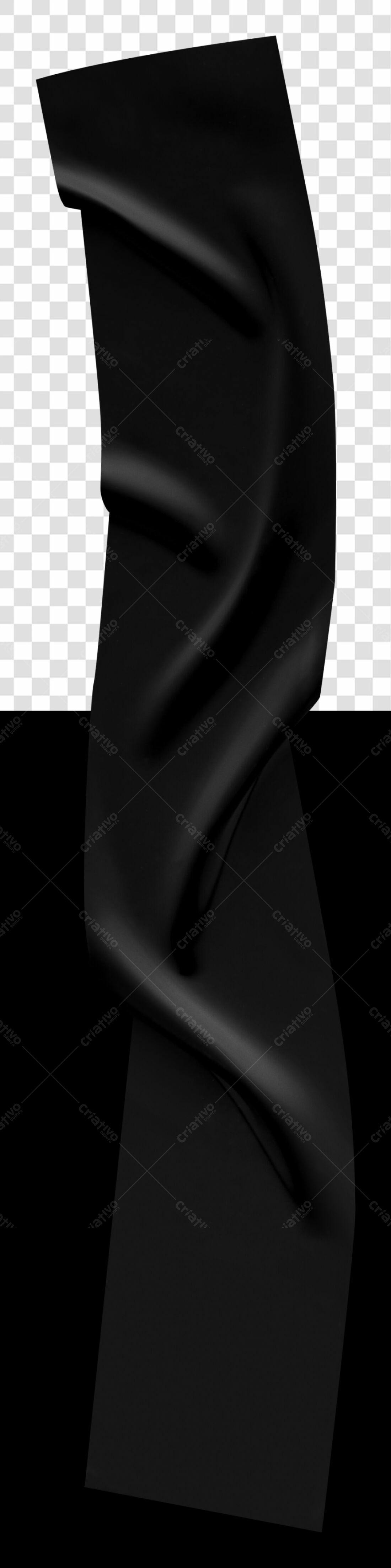 Banner Preto Elegante PNG com fundo transparente