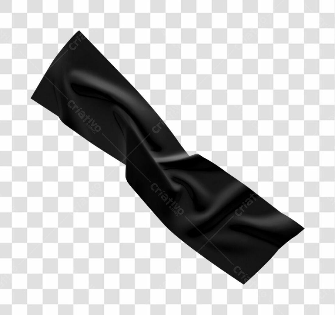 Banner Preto Elegante PNG com fundo transparente