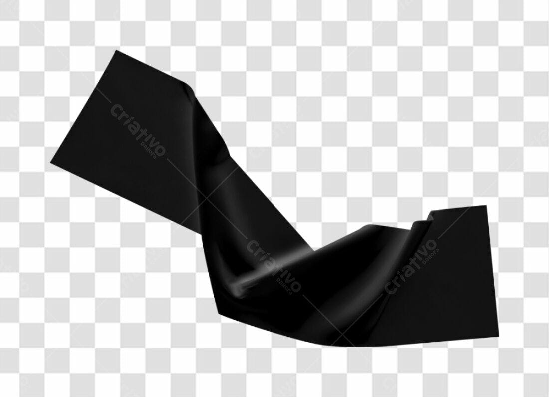 Banner Preto Elegante PNG com fundo transparente