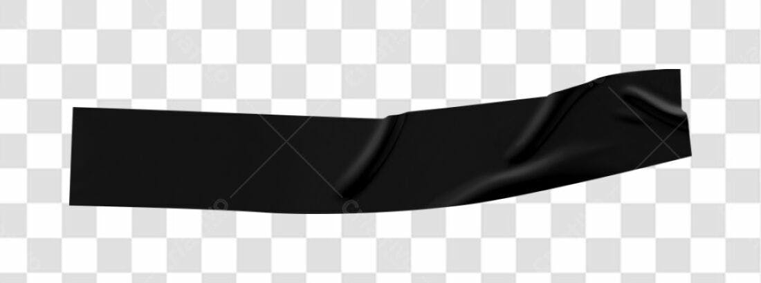 Banner Fita Adesiva Preta PNG com fundo transparente