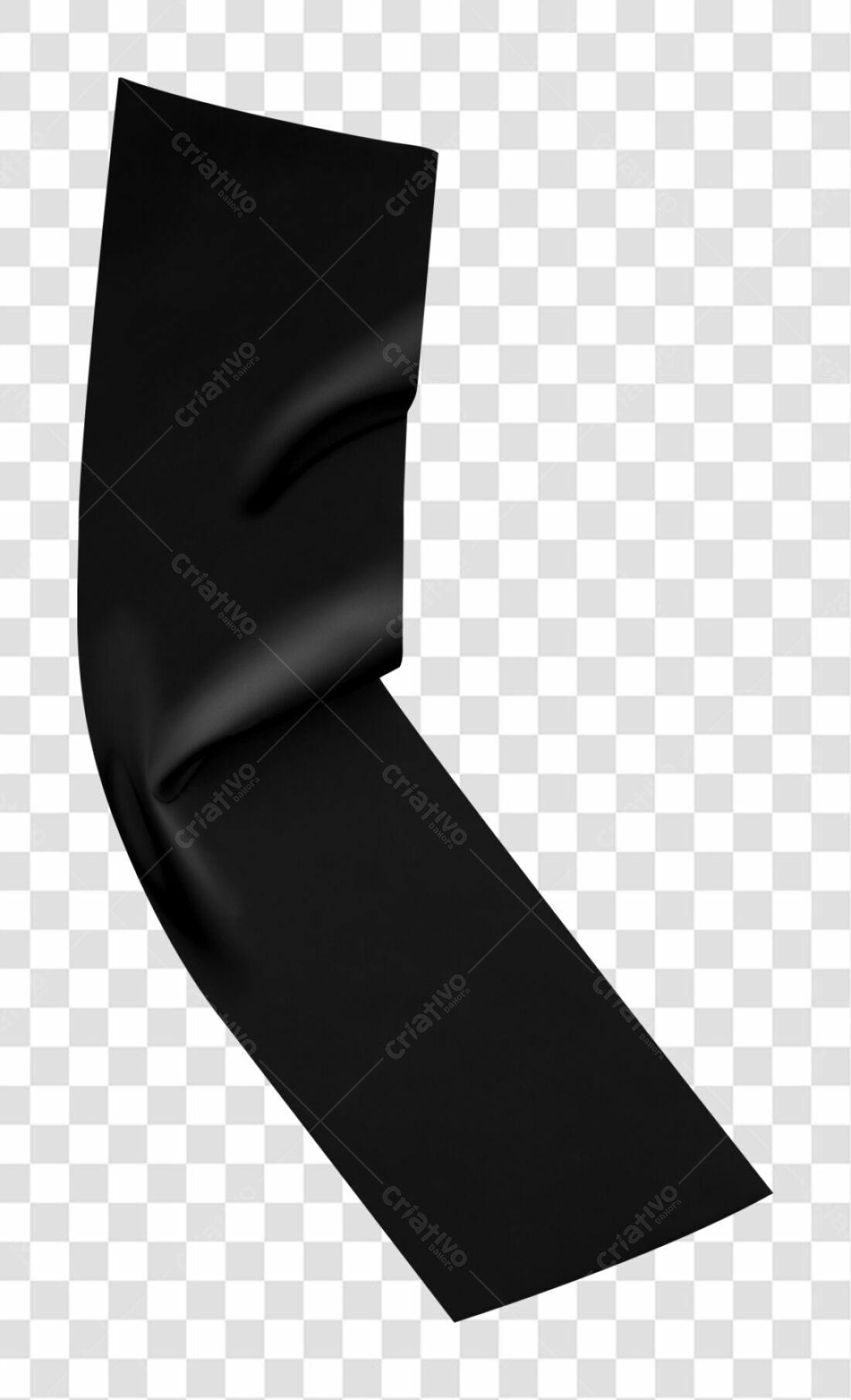 Banner Preto Elegante PNG com fundo transparente