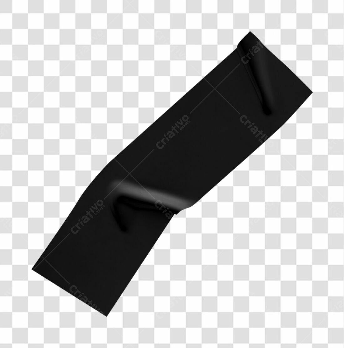 Mockup Fita Adesiva Preta PNG com fundo transparente