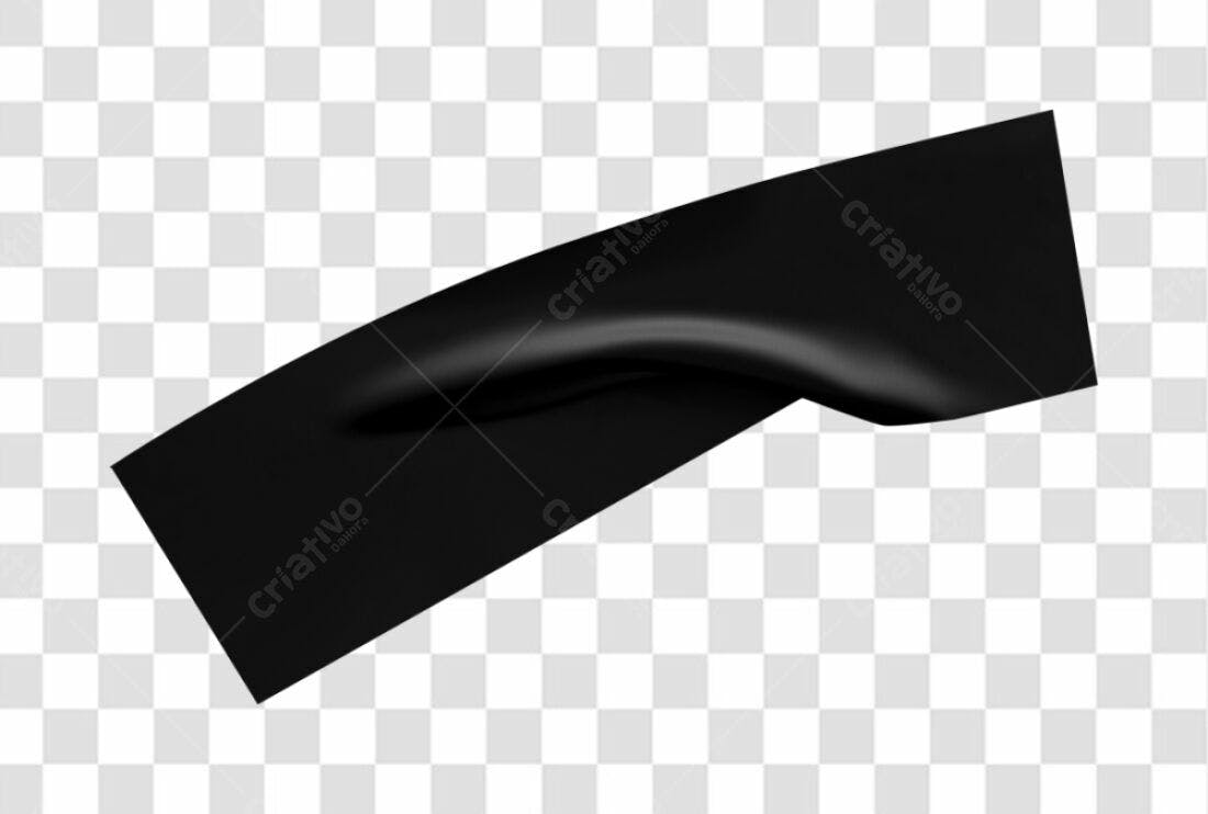 Banner Preto Fita PNG com fundo transparente