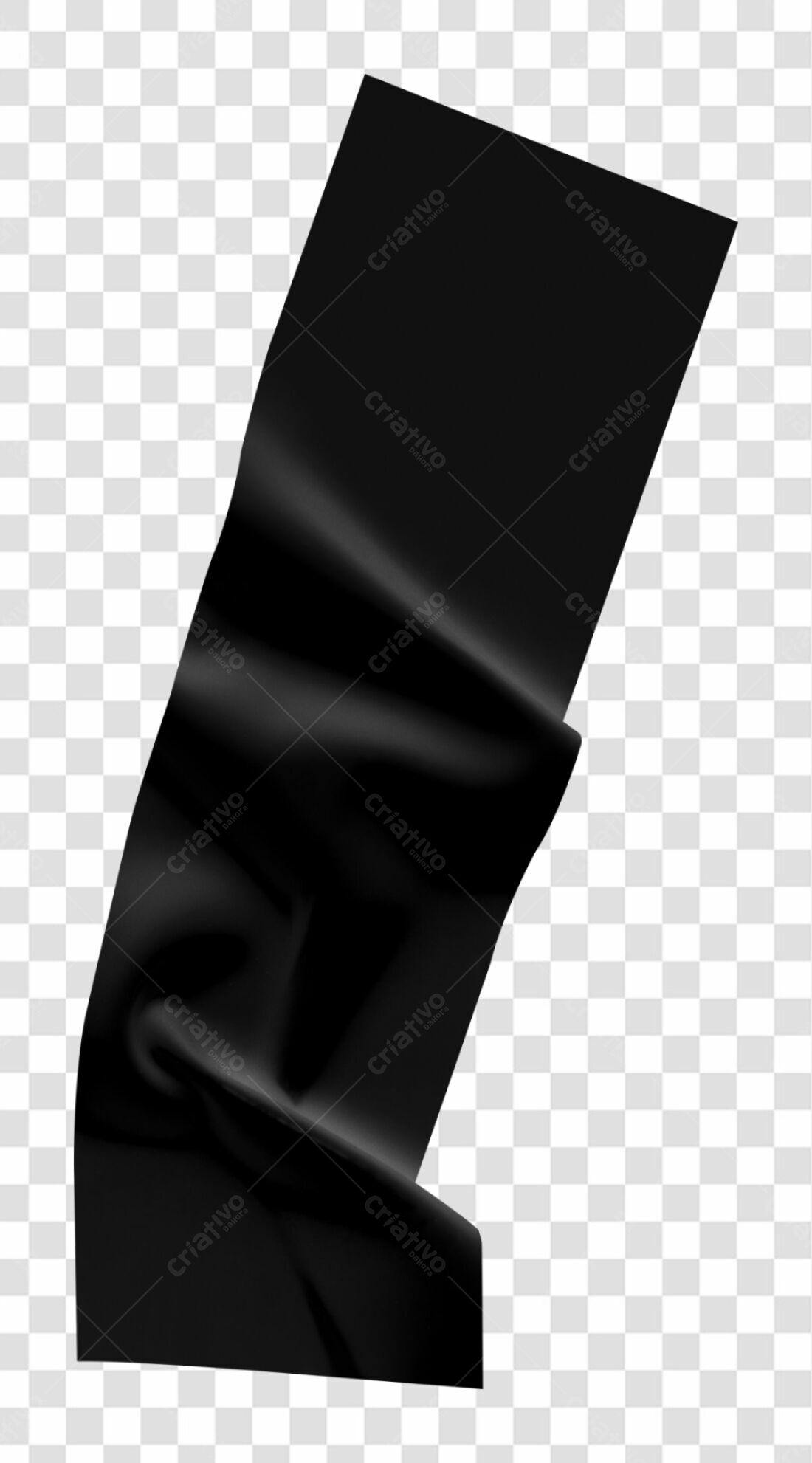Banner Preto Elegante PNG com fundo transparente
