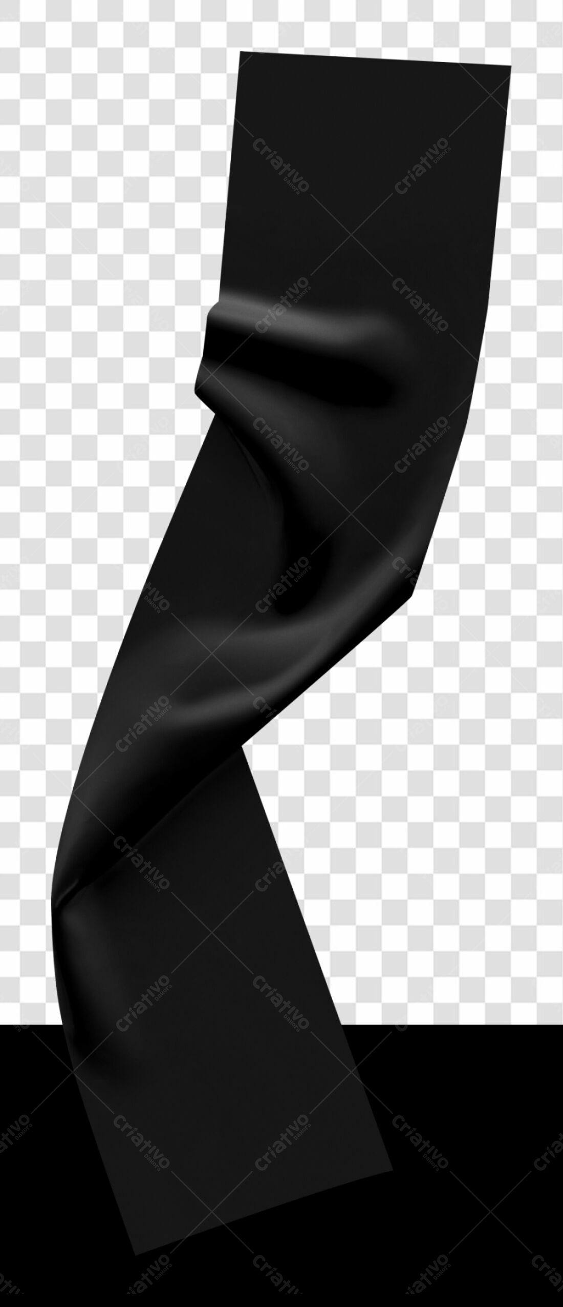 Banner Preto Elegante PNG com fundo transparente