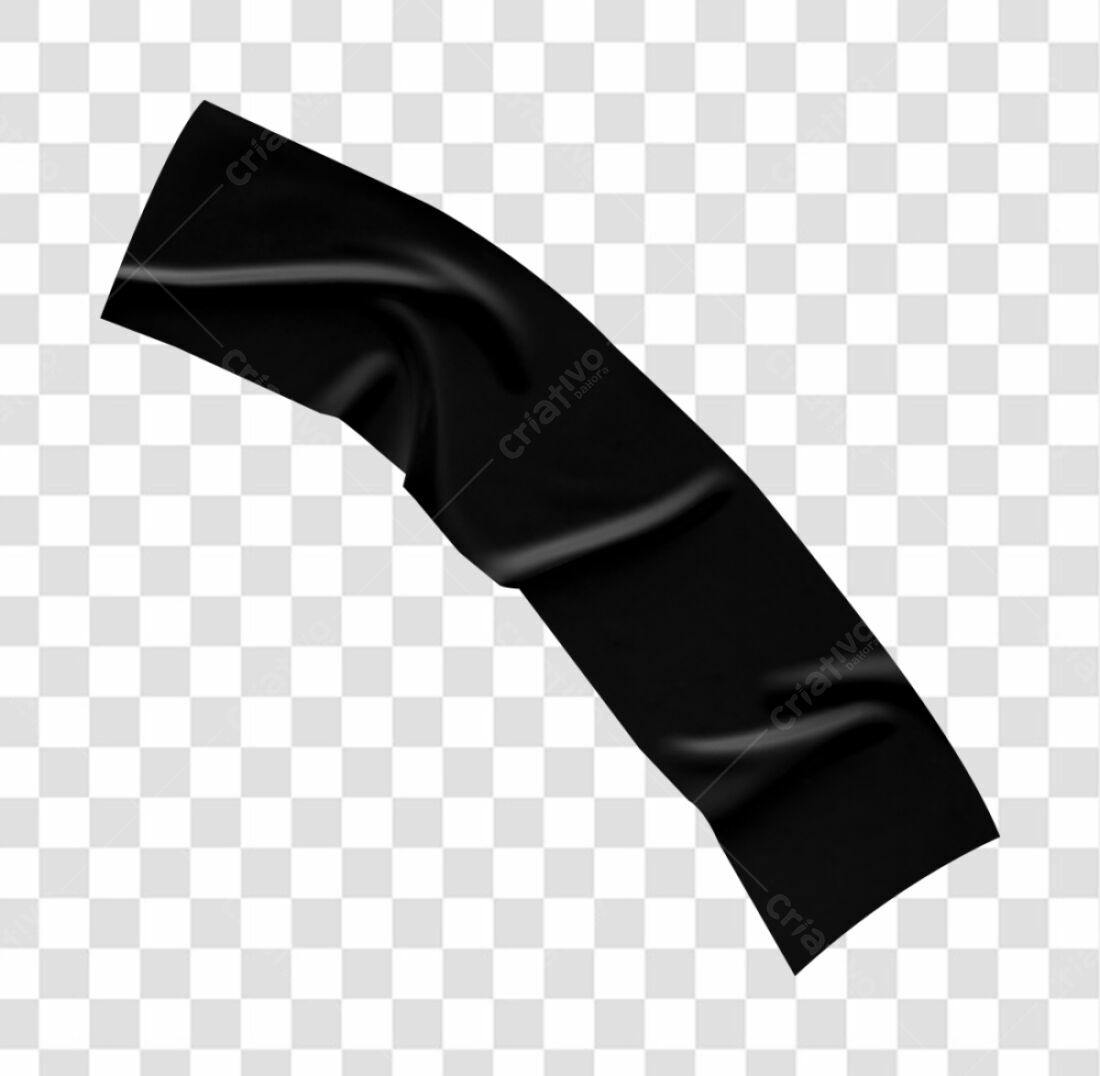 Banner Preto Fita Adesiva PNG com fundo transparente