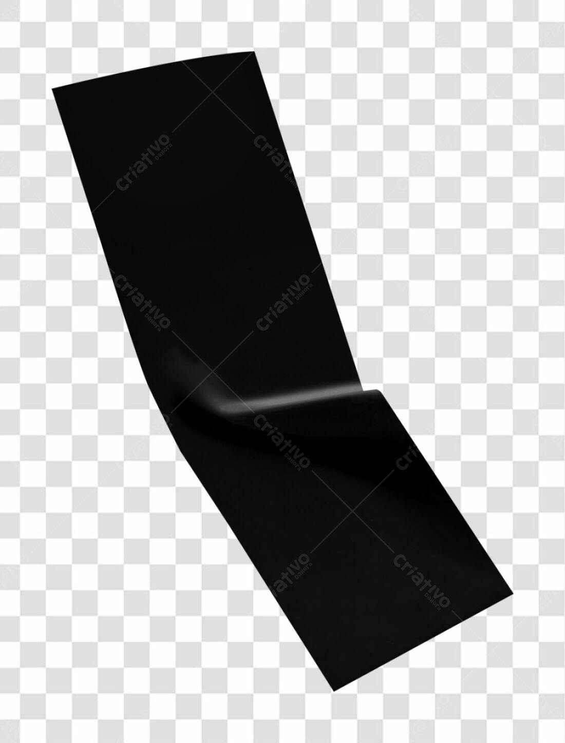 Banner preto minimalista PNG com fundo transparente