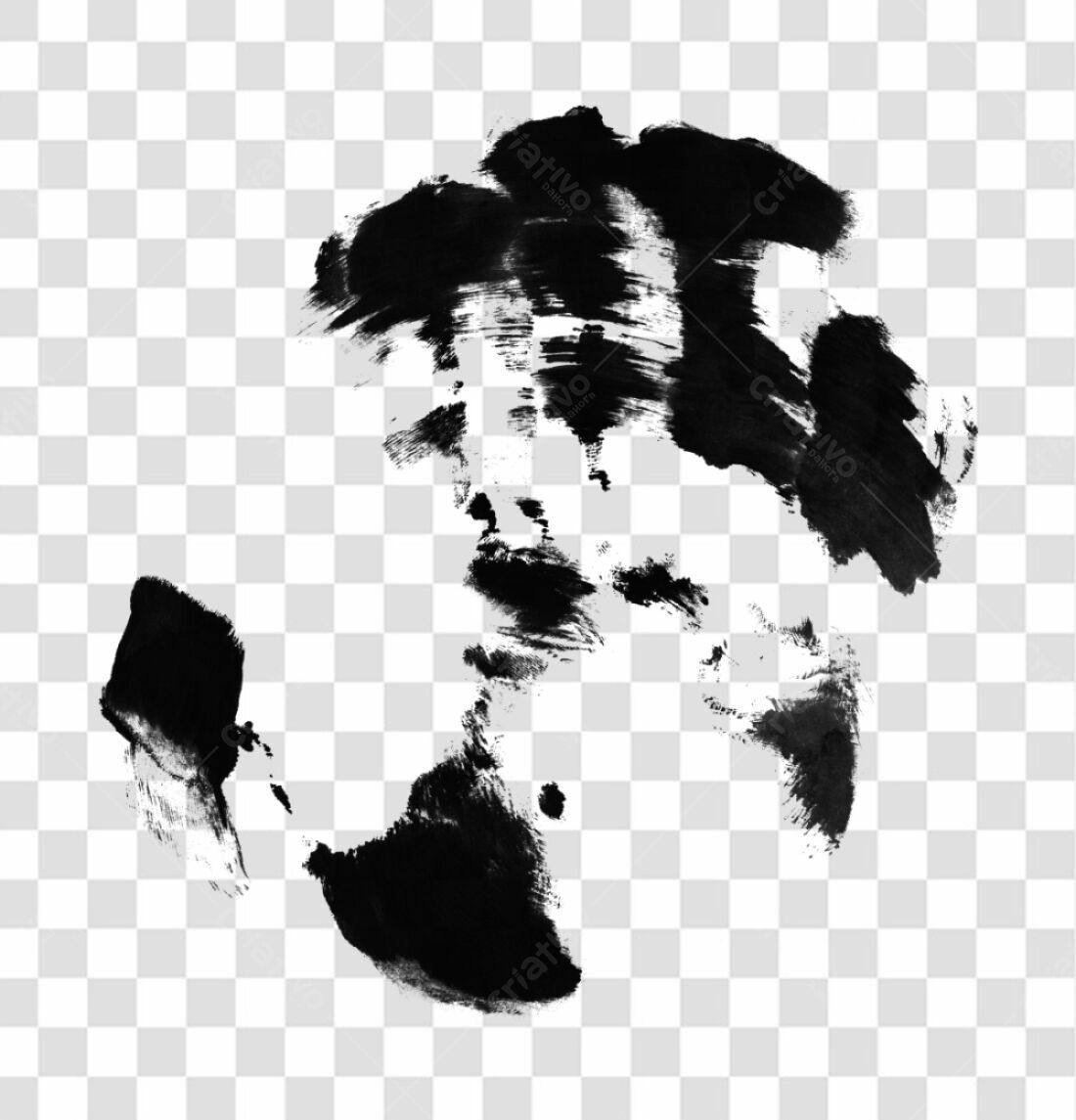 Pincelada Abstrata PNG com fundo transparente