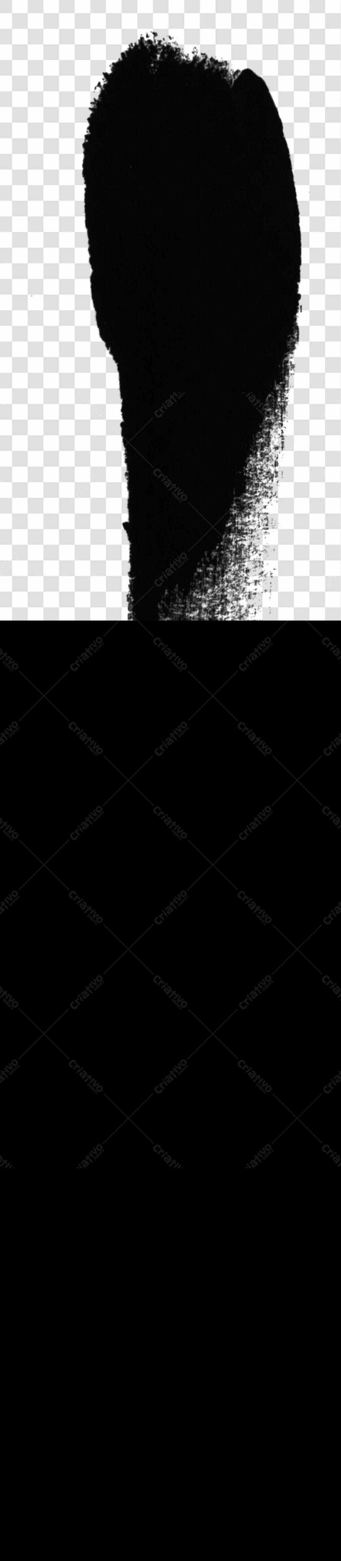Elemento gráfico abstrato preto PNG com fundo transparente