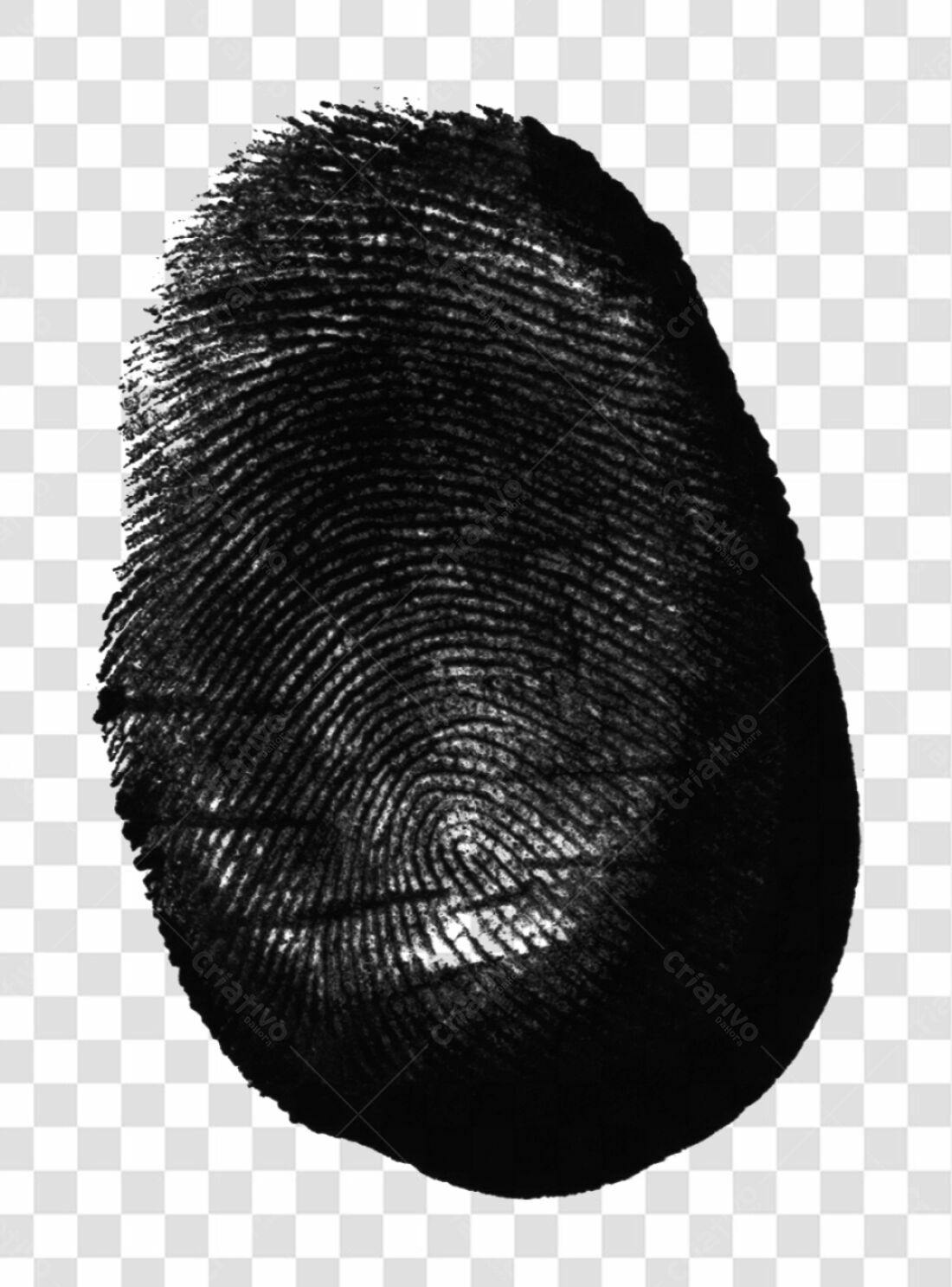 PNG Impressão Digital Preta com fundo transparente