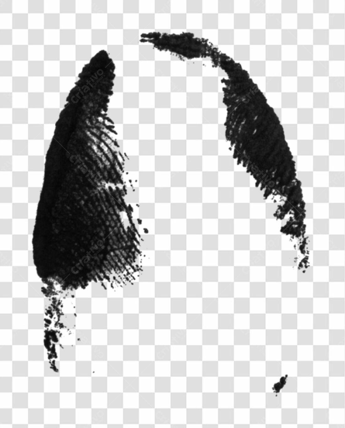 Icone abstrato em preto PNG com fundo transparente