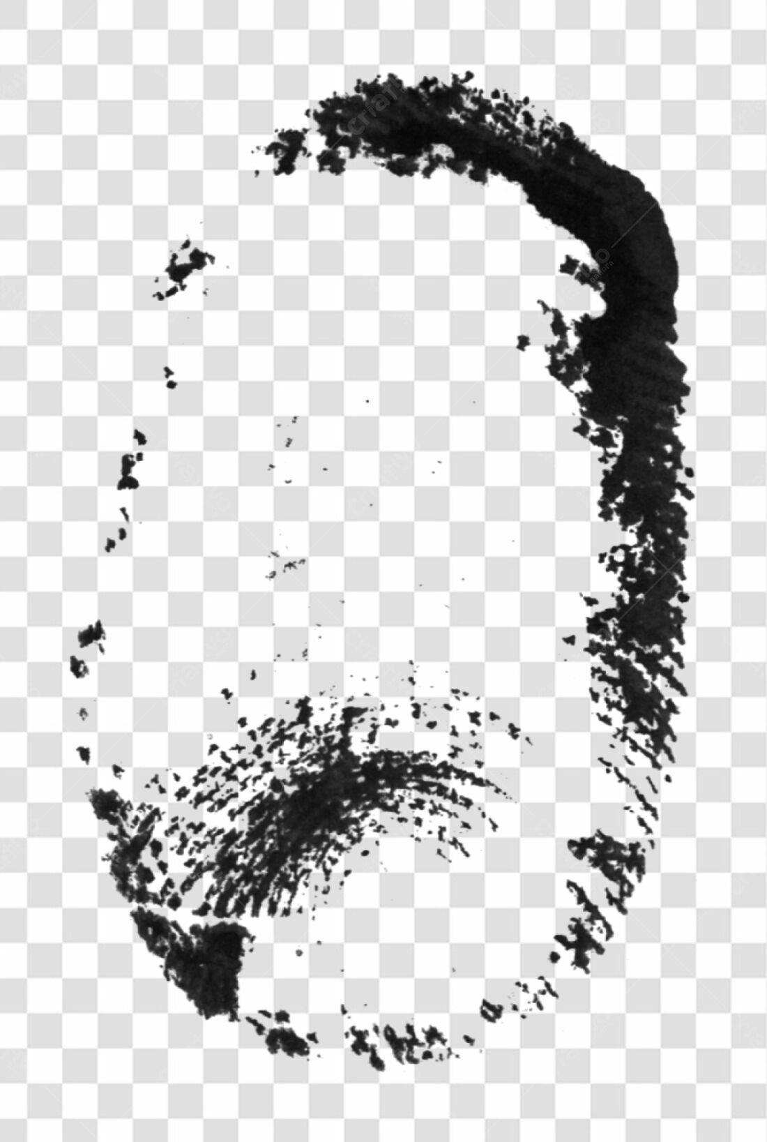 PNG Elemento gráfico abstrato em preto com fundo transparente