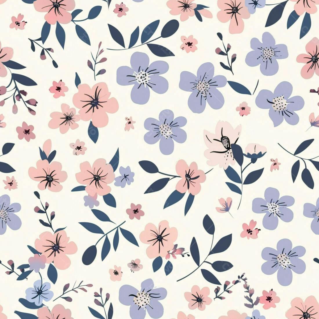 Textura floral romântica para papel de parede