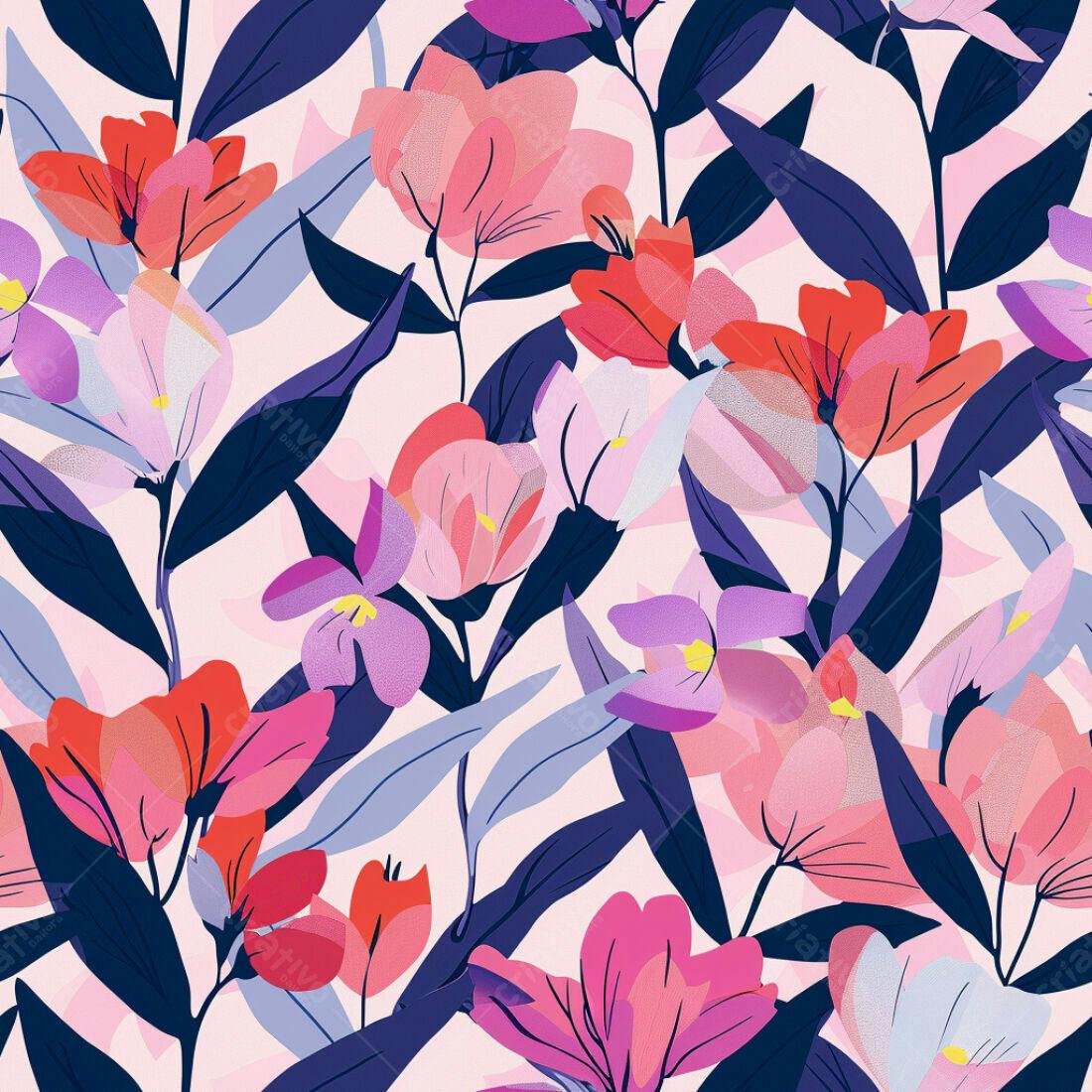 Textura floral romântica para papel de parede