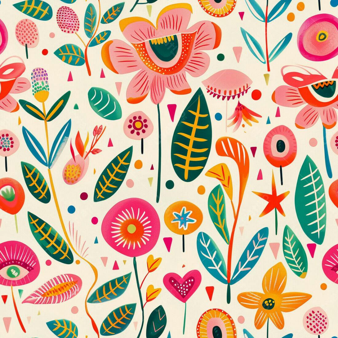 Textura floral vibrante para fundo