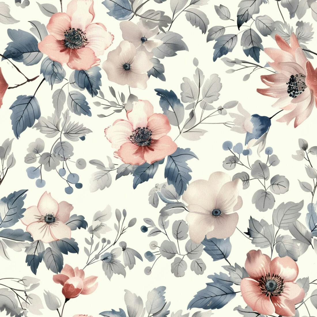 Textura floral romântica para papel de parede