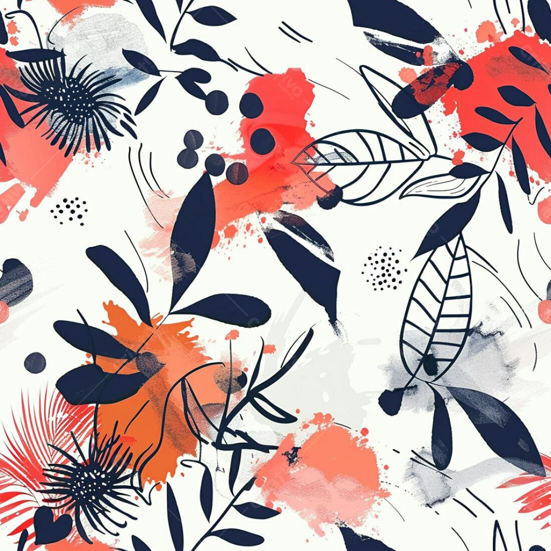Textura floral abstrata coral para fundo