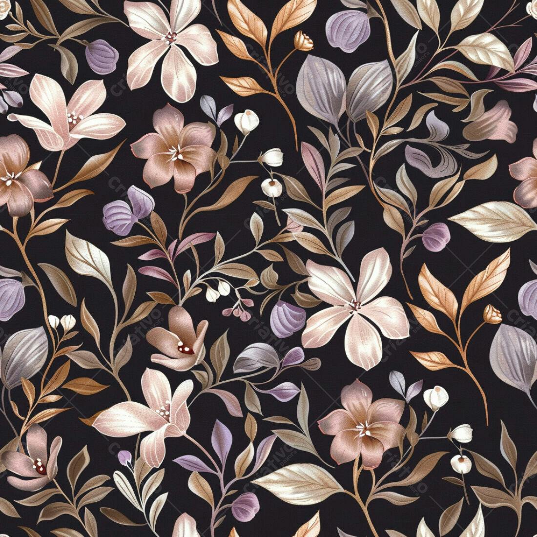Textura floral romântica para papel de parede