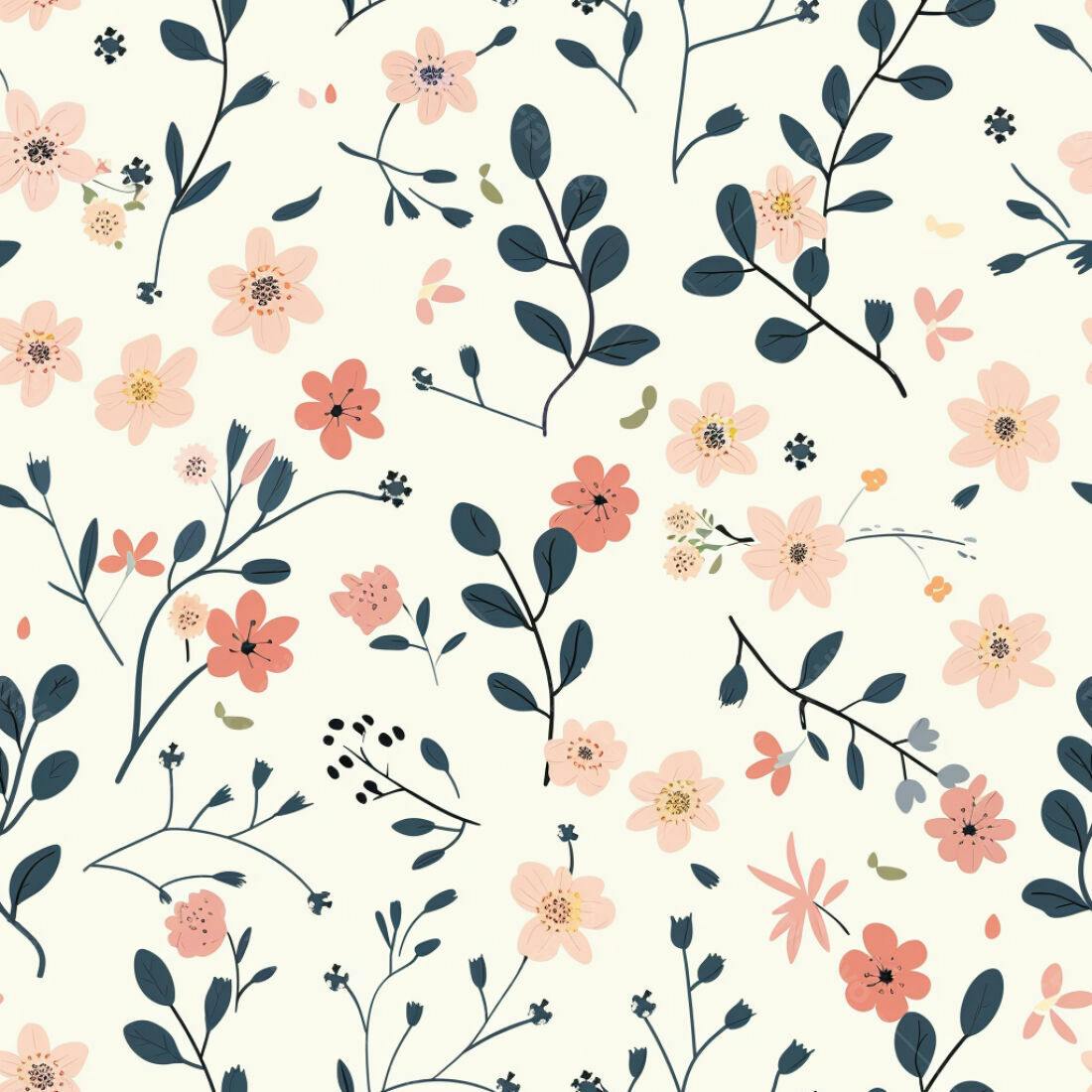 Textura floral romântica para papel de parede