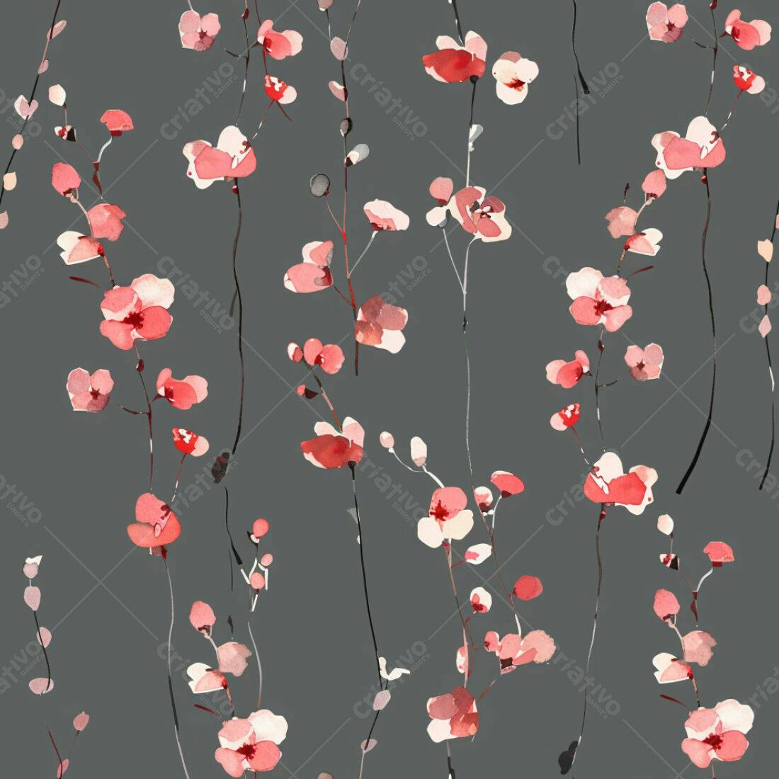 Textura floral rosa e cinza para fundo
