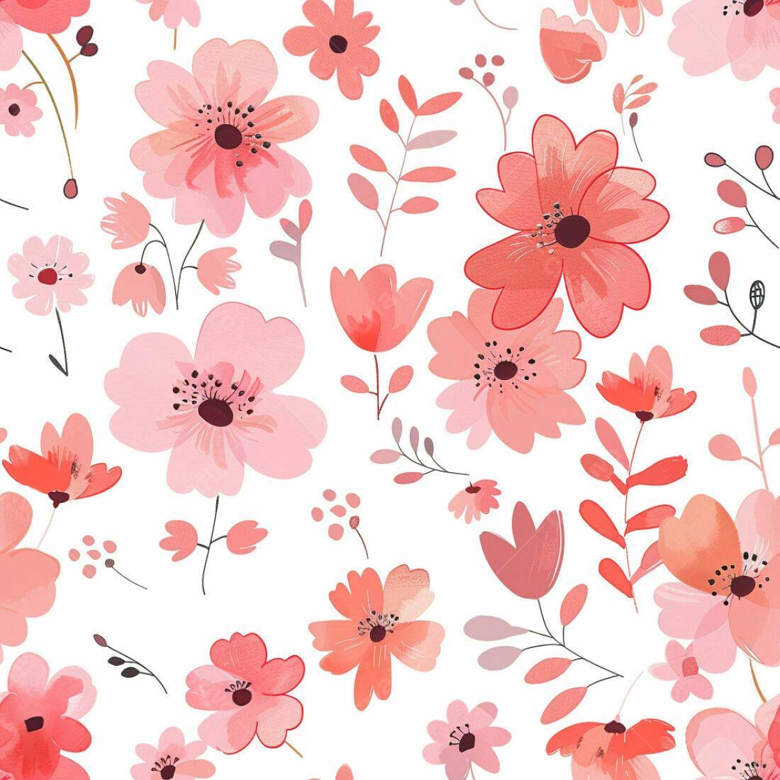 Textura floral romântica para papel de parede