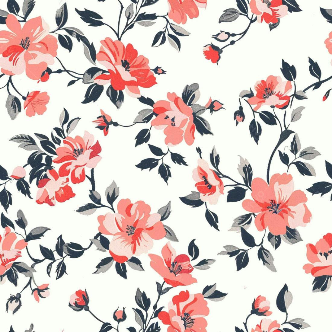Textura floral rosa e cinza para papel de parede