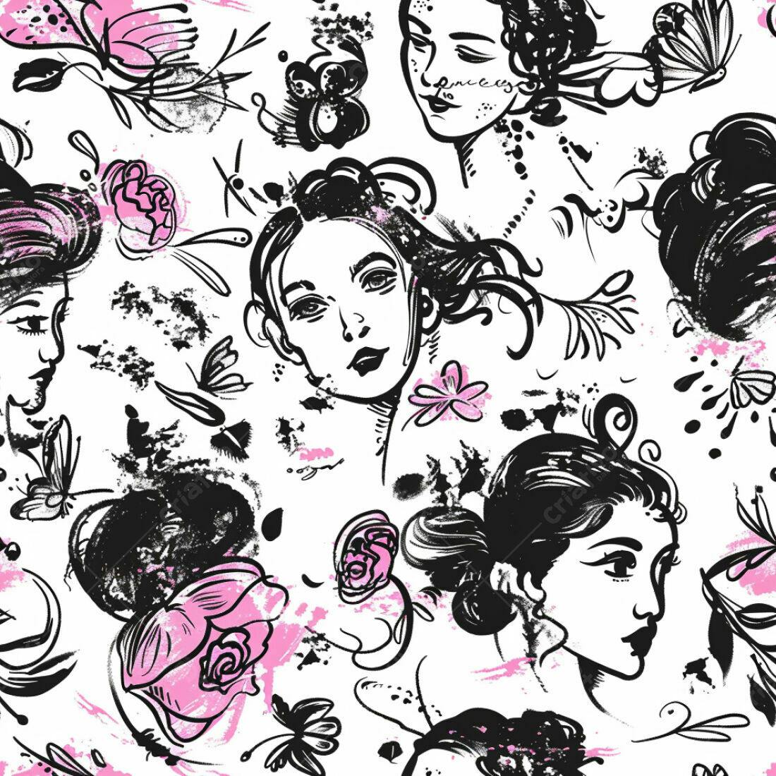 Textura rosto feminino para papel de parede