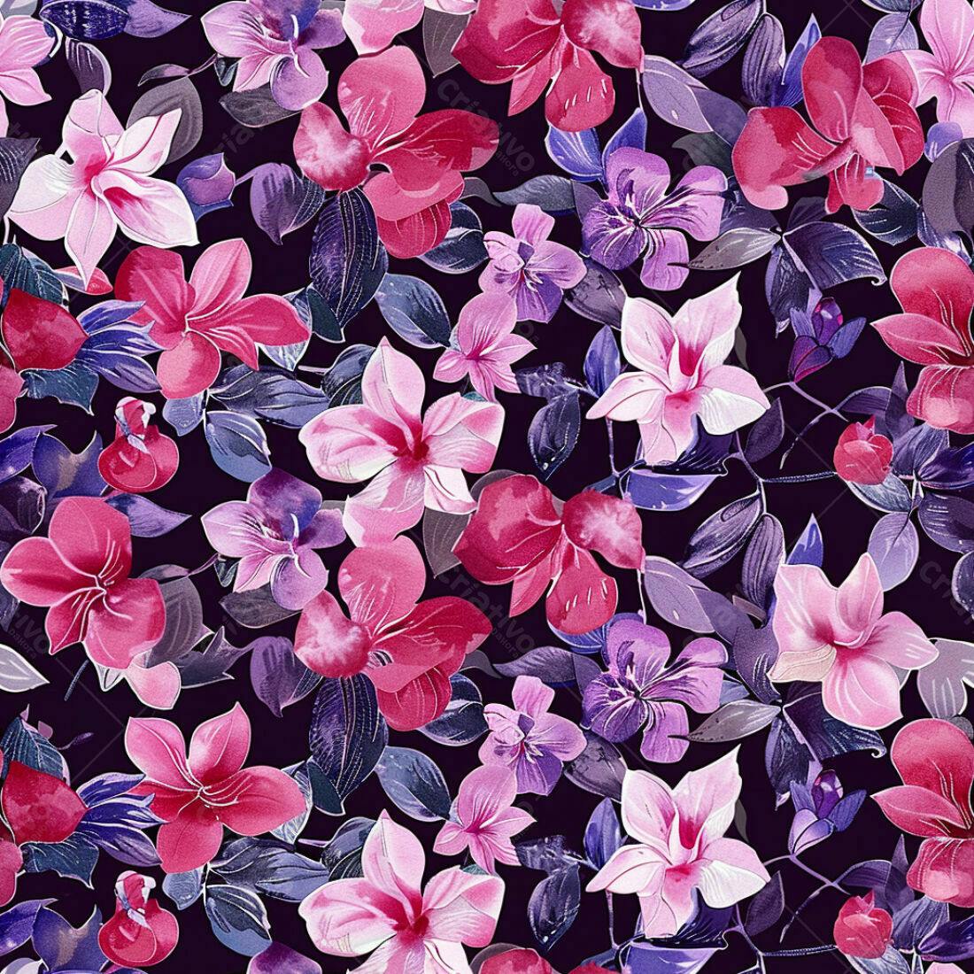 Textura Floral Romântica para Papel de Parede
