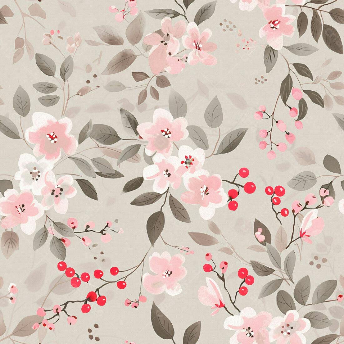 Textura floral romântica para papel de parede
