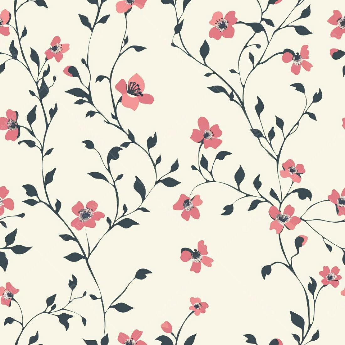 Textura floral romântica para papel de parede