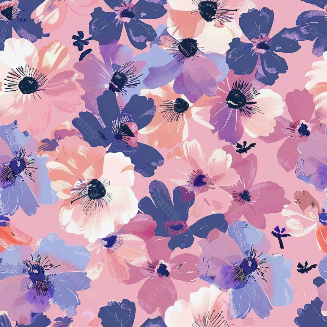 Textura floral romântica para papel de parede