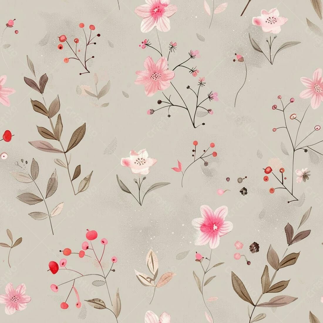 Textura floral romântica para papel de parede