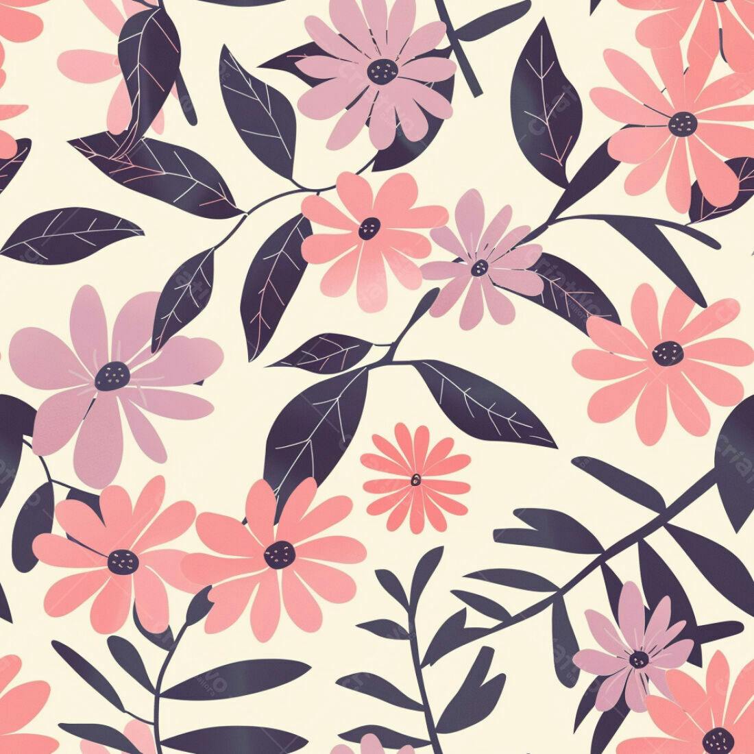 Textura floral romântica para papel de parede